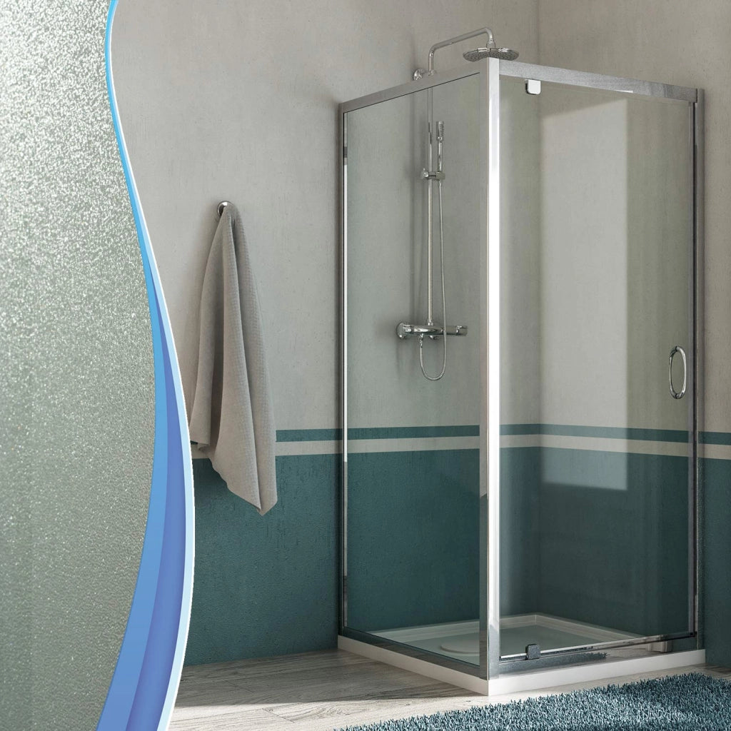 Box Doccia Rettangolare 1 Anta Battente In Cristallo H185 Fosterberg Koge Duo 70x100 cm