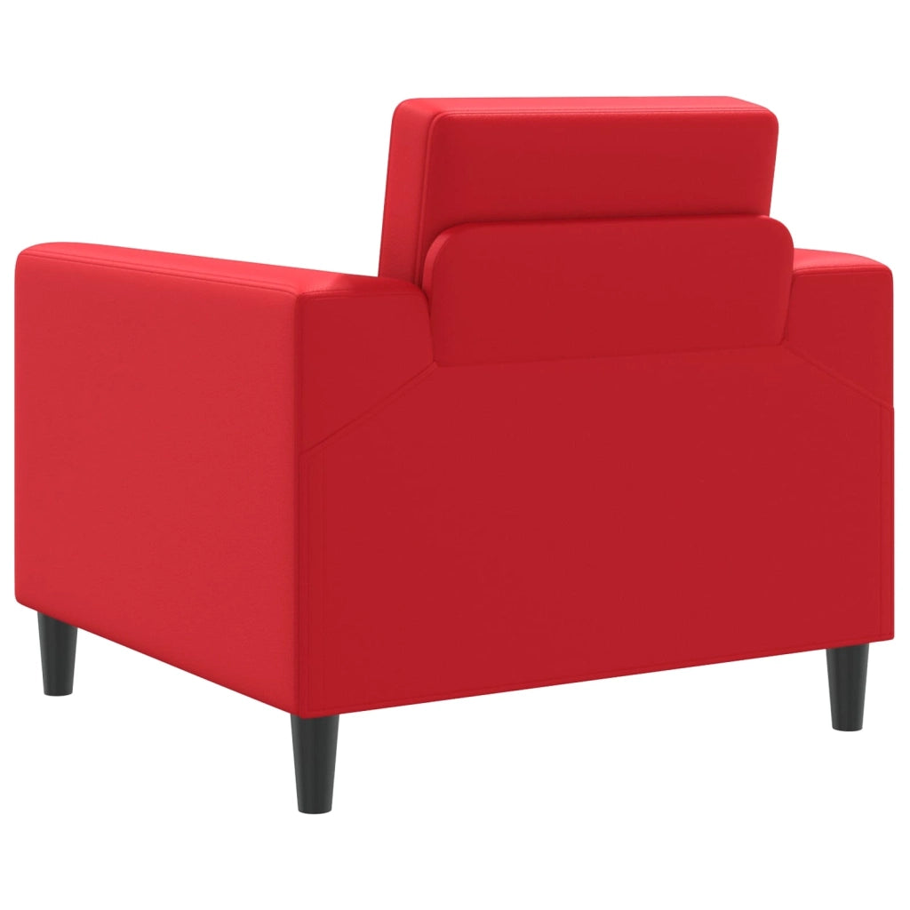 Poltrona Rosso Similpelle 42042471
