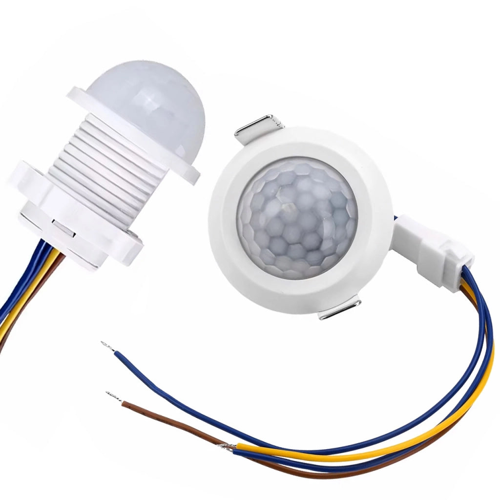 Sensore di Movimento PIR 230V 20mm – Attivazione Automatica 40s | Angolo 110°, Portata 4-6m