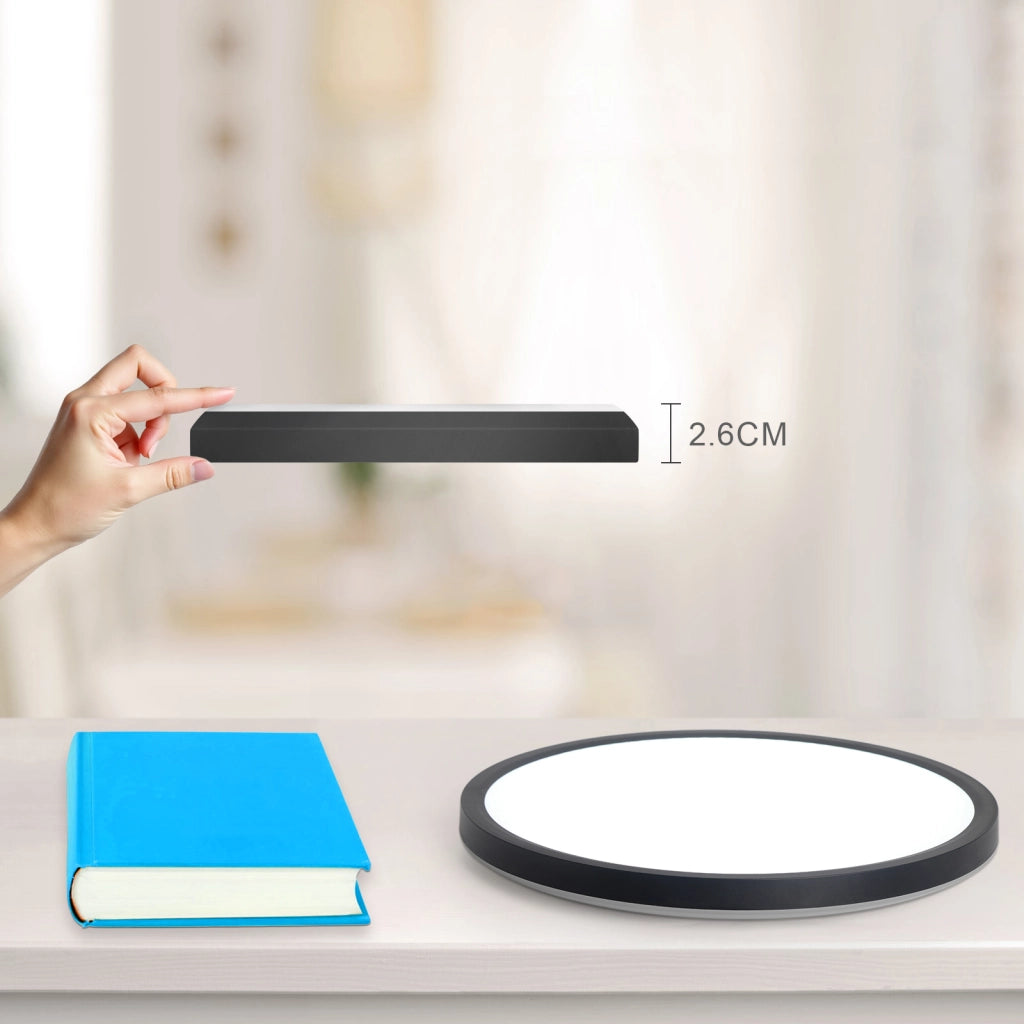 ZMH Lampada da soffitto plafoniera LED minimalista nera 15W design per cucina