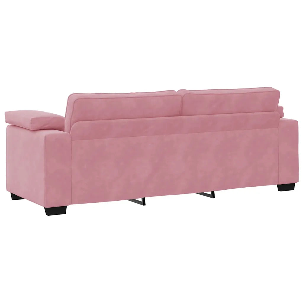 Divano a 3 Posti-Sofa 3 Posti rosa 178 cm in Velluto