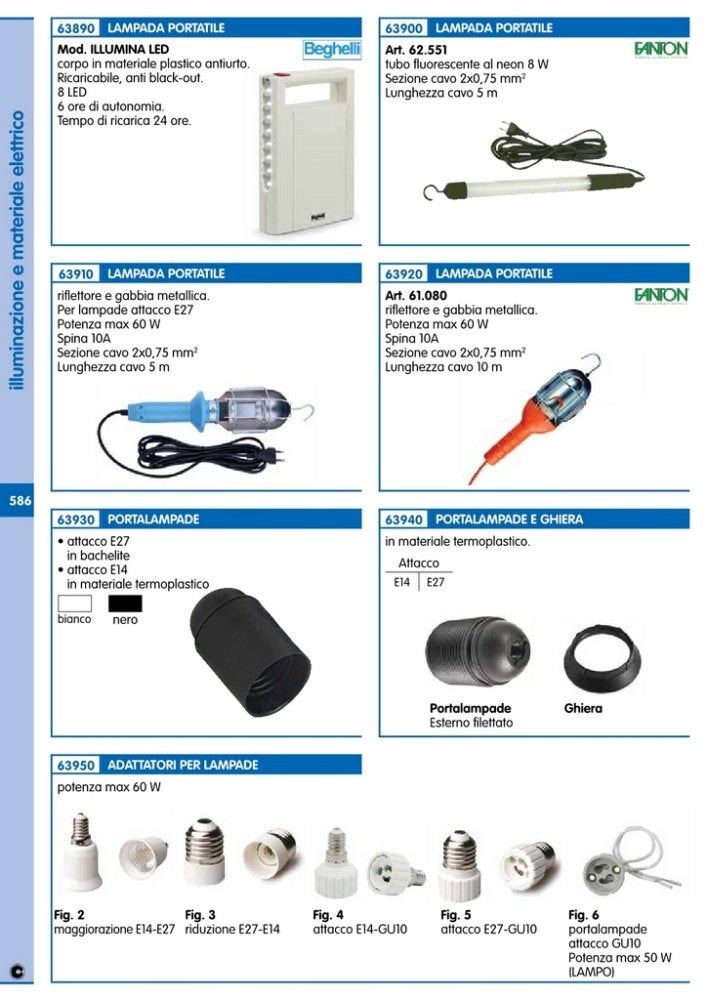 1pz adattatore e27/gu10 max w60 (fig.5) cod:ferx.88286