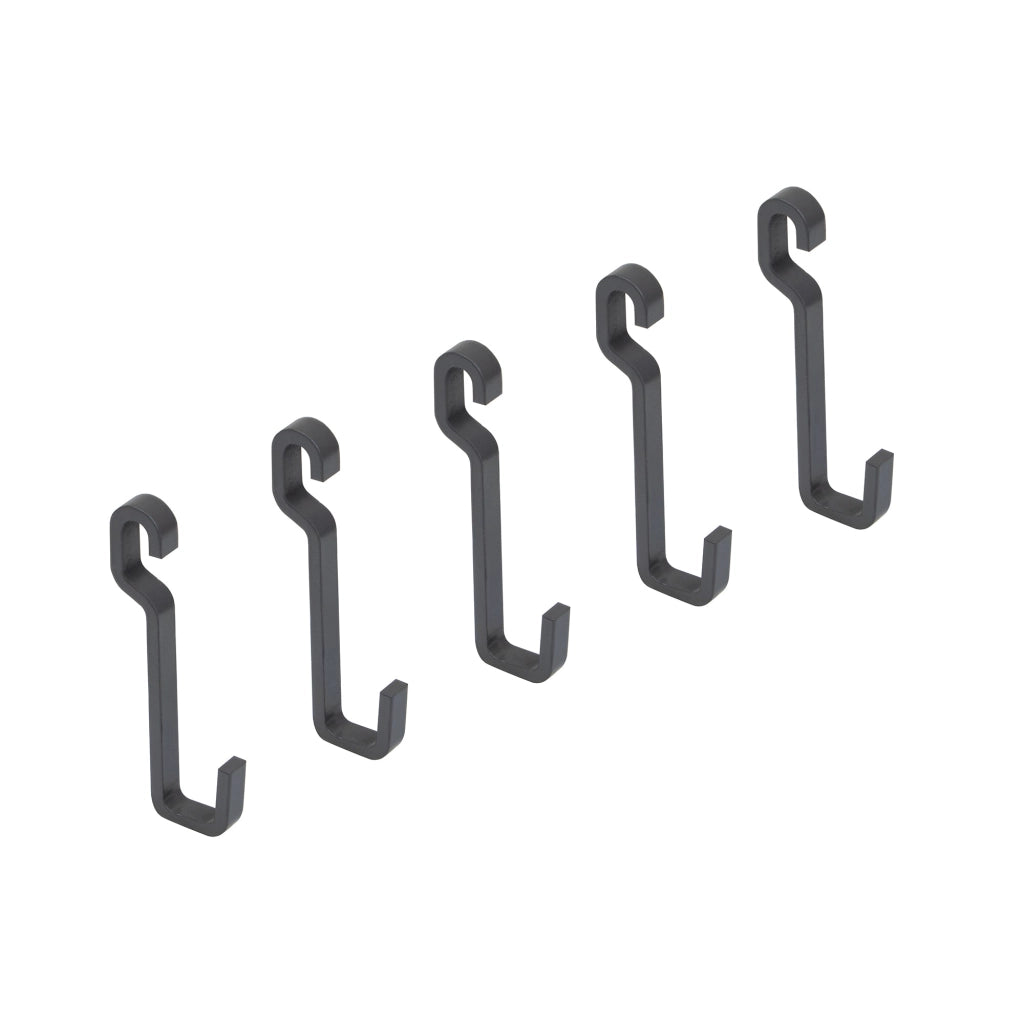 Set da 5 Ganci da Appendere Acciaio Grigio Antracite. Emuca