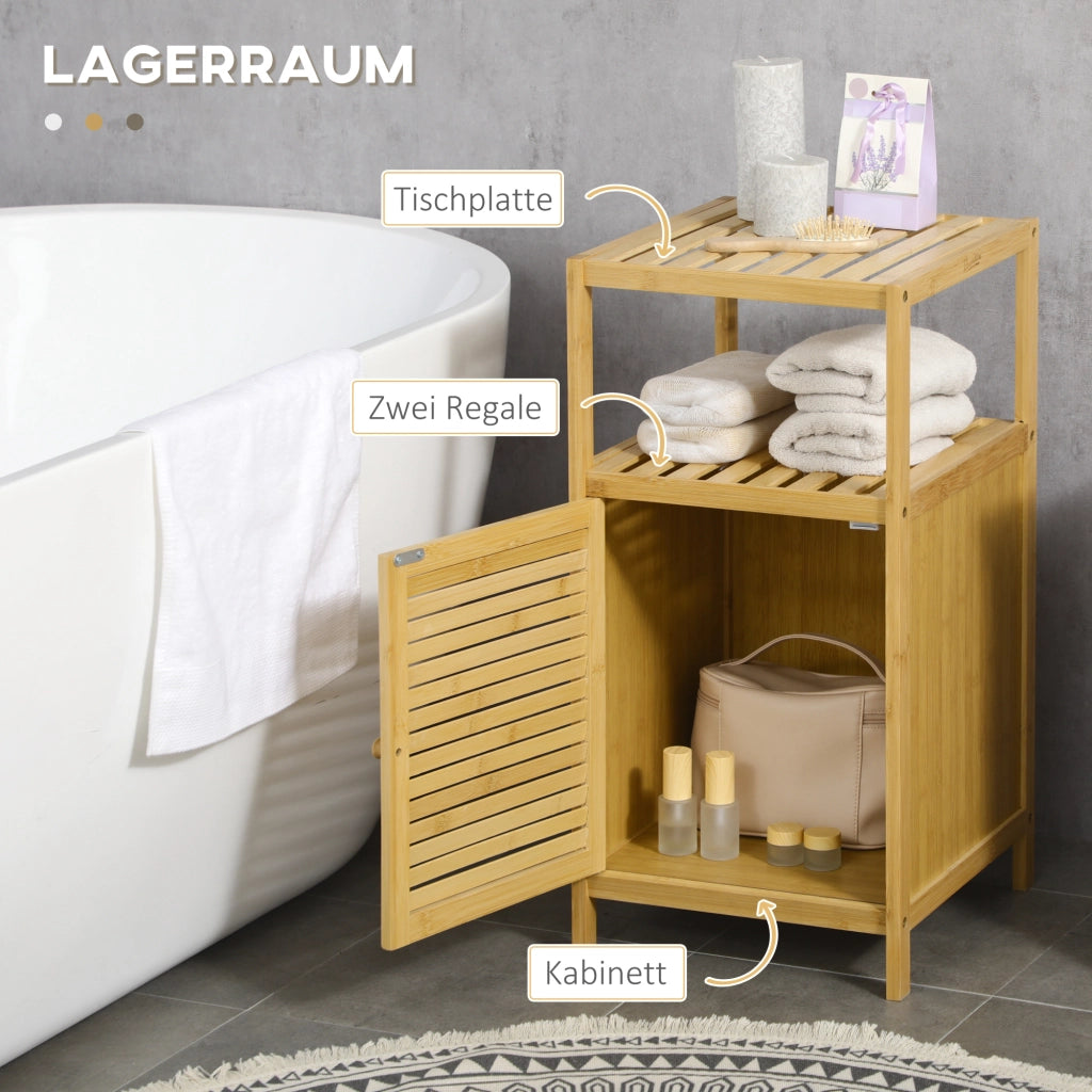 Mobile da bagno in bamb¨´ ¨C Xylo ¨C 1 ripiano 1 anta 33x36.5x67 cm naturale