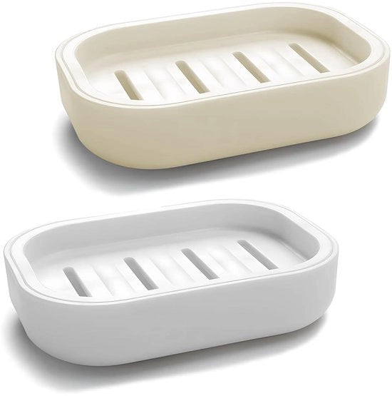 Due Sacchi di Zeppa Antiscivolo per Bagno/Cucina in Plastica di Alta Qualità con Disegno di Drenaggio