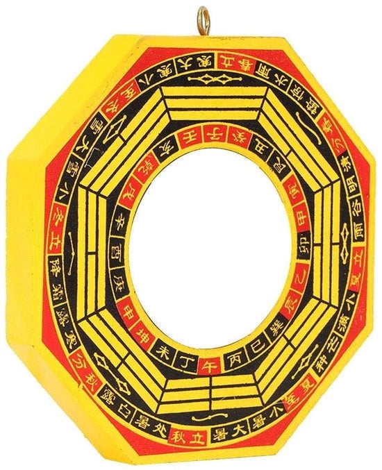 Specchio Feng Shui in Legno Convesso/Concavo