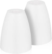 Due coppe di vetro trasparenti per lampade da tavolo - coperture lampade sostitutive decorative - accessori per illuminazione - coperture lampade da tavolo a stile aperto