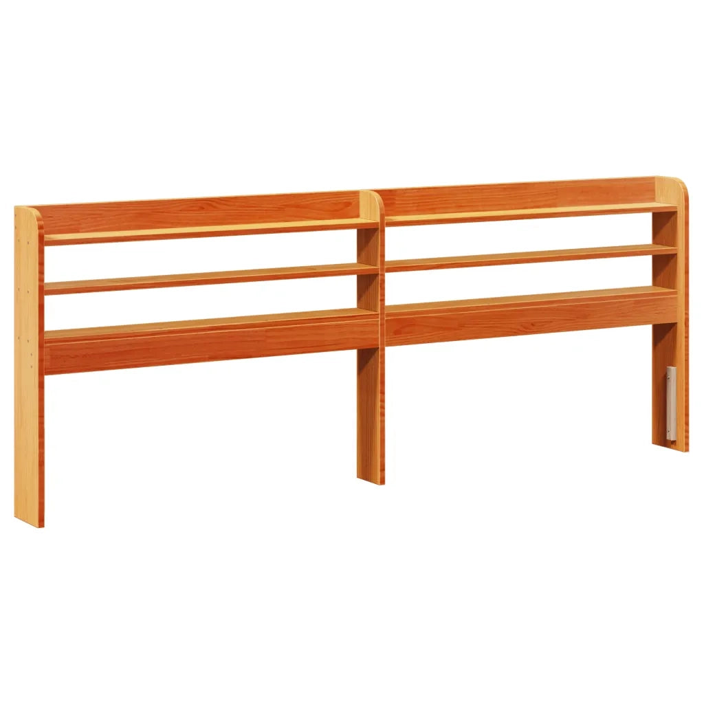 Letto senza Materasso-Struttura Letto Marrone Cera 200x200 cm in Legno di Pino 368507