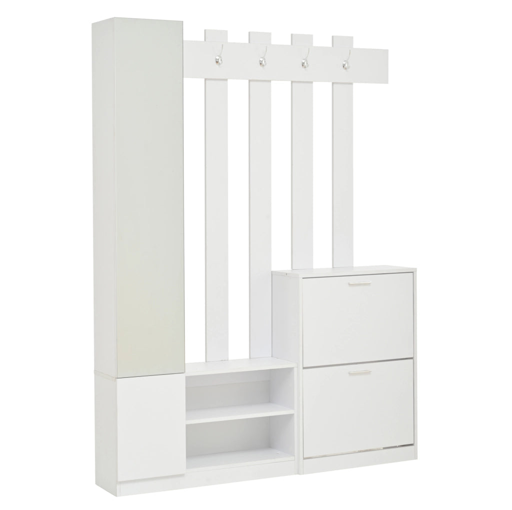 Set da ingresso con specchio e 2 scarpiere