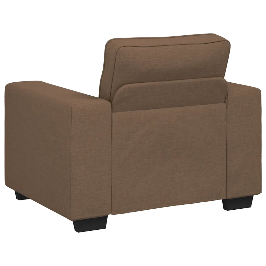 Poltrona | Sedia Relax Marrone 100x77x82 cm in Tessuto