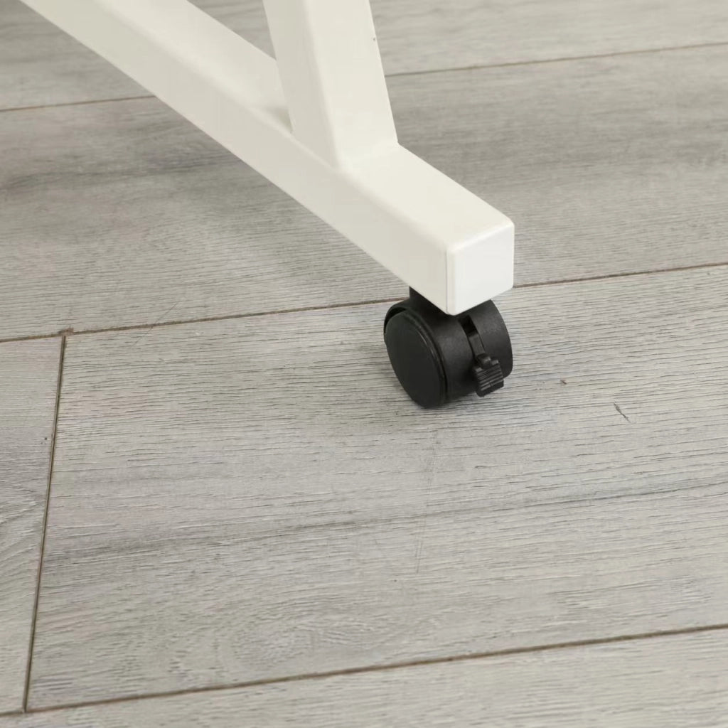 Tavolo per puzzle da 1500 pezzi bianco in MDF e metallo; regolabile e con piano inclinabile