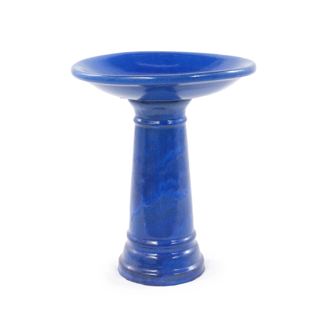 Bagnetto per uccelli in ceramica Ø 31;5 cm blu zaffiro resistente al gelo HOMVRA
