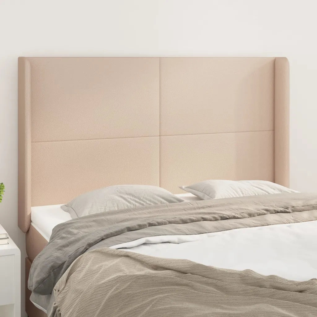 Testiera | Testata ad Orecchio Cappuccino 147x16x118/128 cm in Similpelle