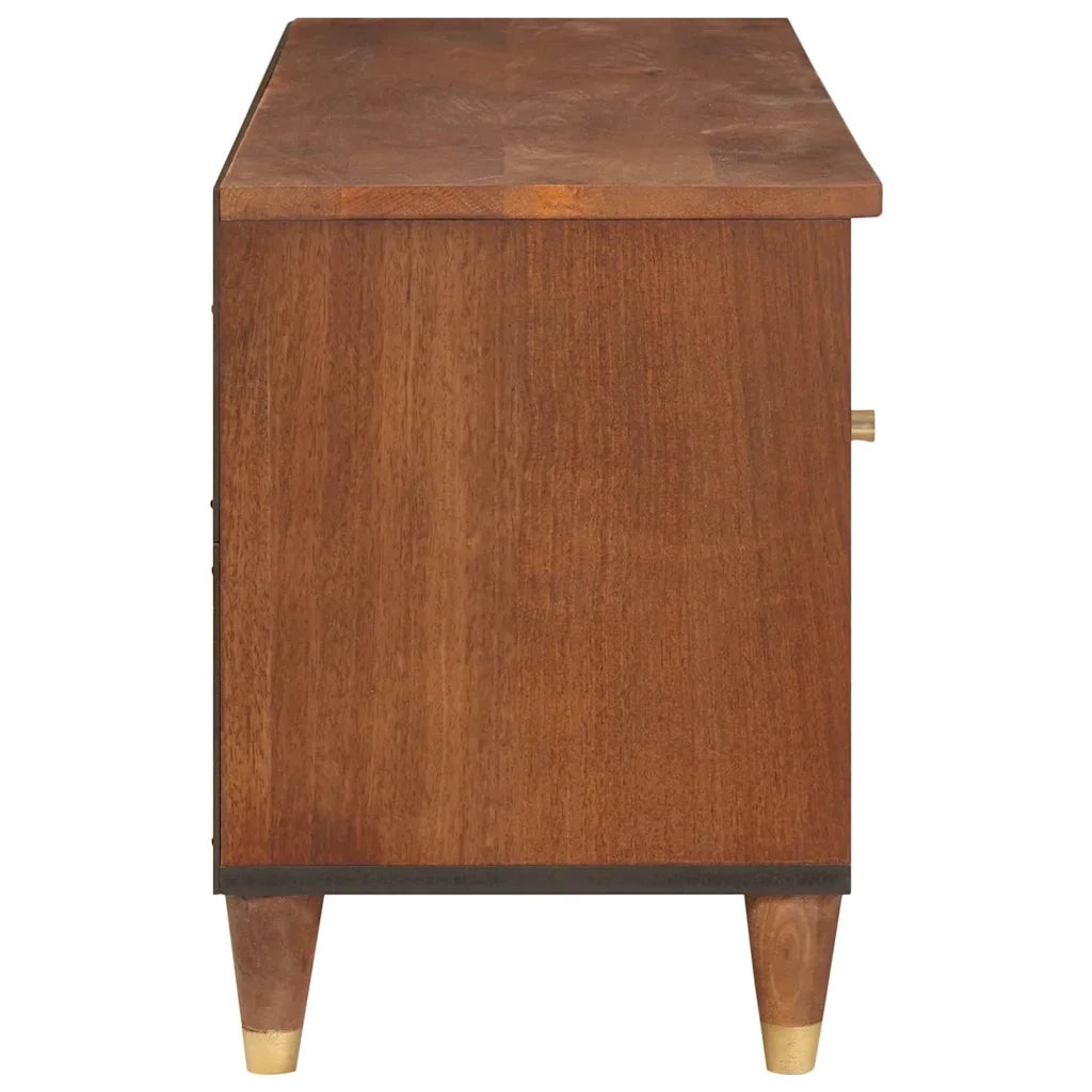 Mobile TV Marrone 100 x 33,5 x 46 cm Legno di mango massello 4018896