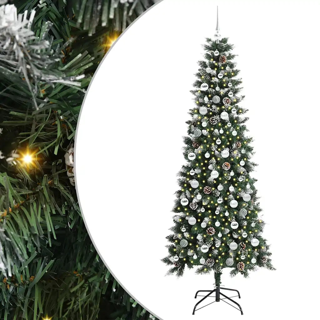 Albero di Natale artificiale con 300 LED Verde 210 cm