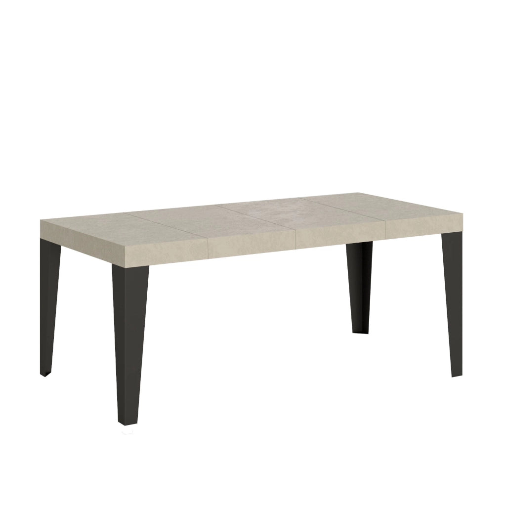 Tavolo Allungabile 120-224x90x77 cm Flame Premium Cashmere Telaio Antracite
