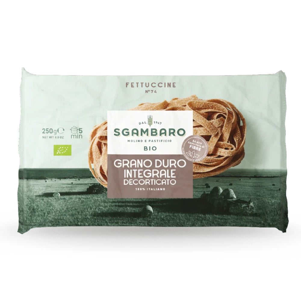Sgambaro bio fettuccine n.74 grano duro integrale decorticato 6 confezioni da 250 grammi