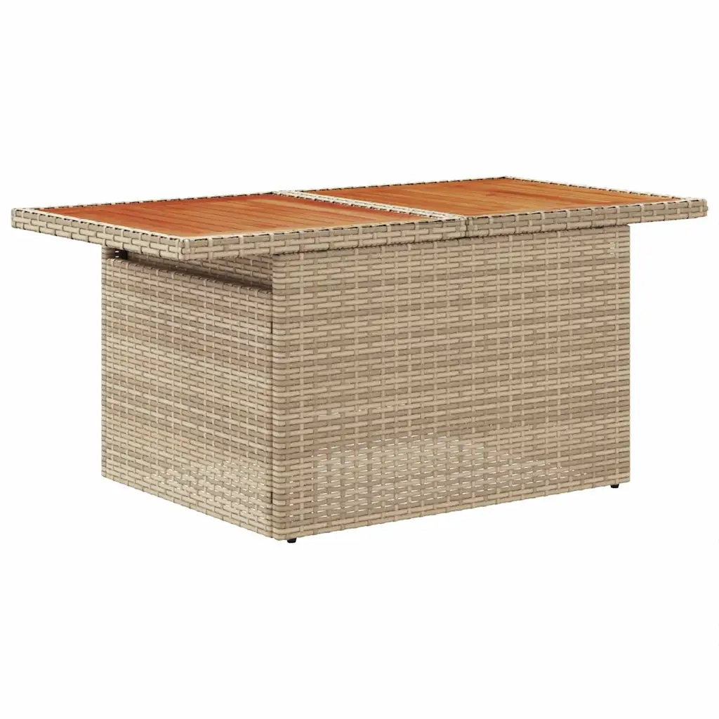 Set Divano da Giardino 8 pcs Beige Poly Rattan