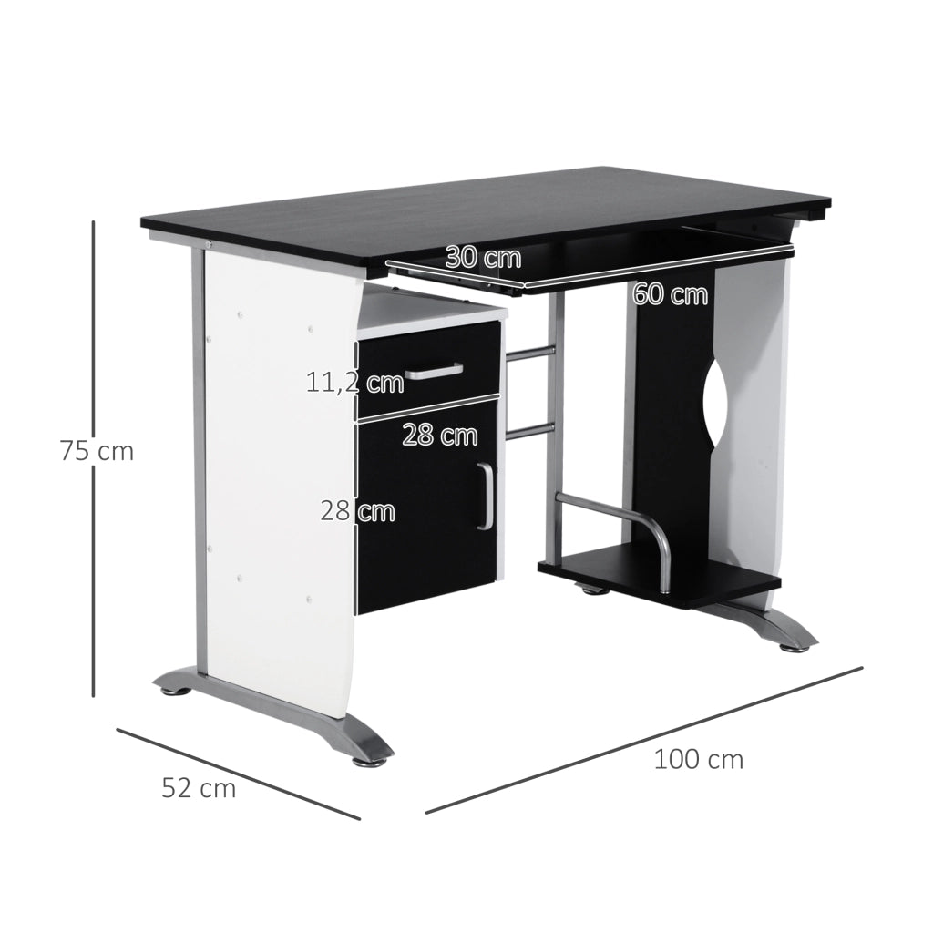 Scrivania per Computer ¨C Xylo ¨C Legno Marrone 100x52x75cm