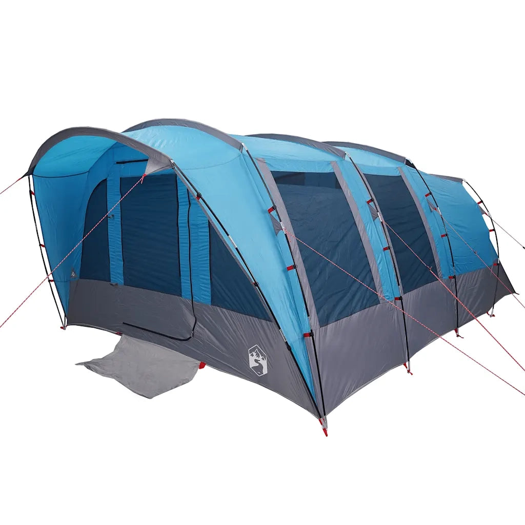 Tenda Familiare a Tunnel per 8 Persone-Tenda da campeggio Blu Impermeabile 842703
