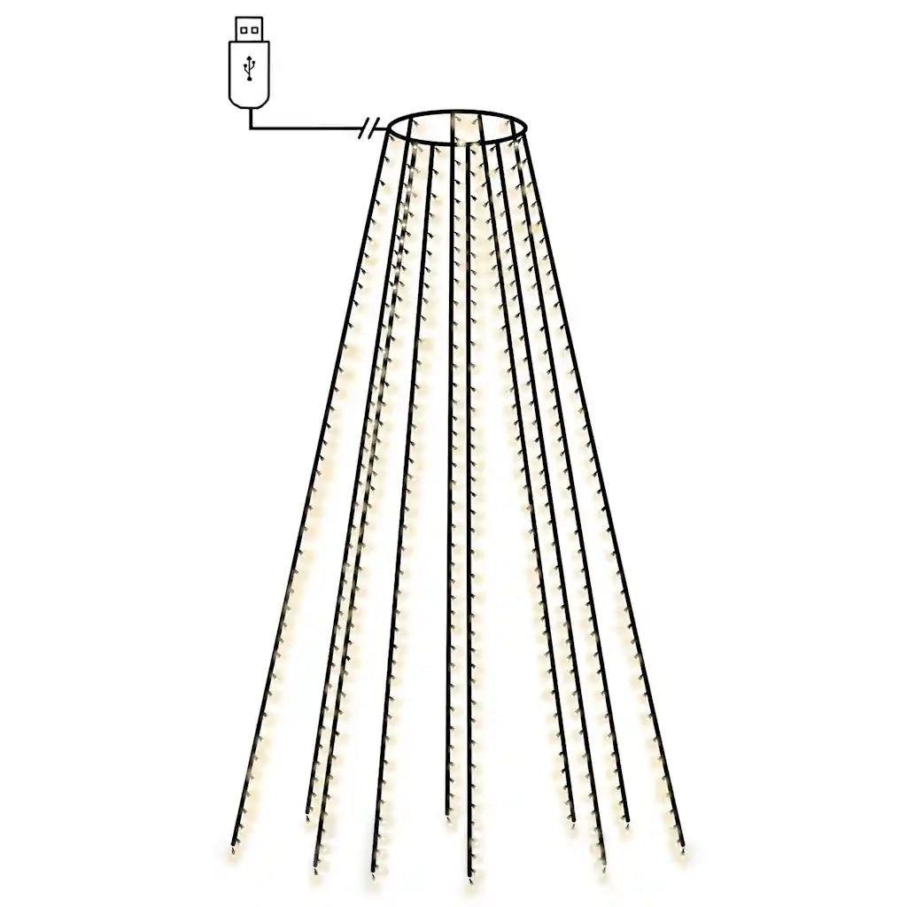 Luci per Albero 500 LED Bianco Freddo 500 cm Interno Esterno 328896