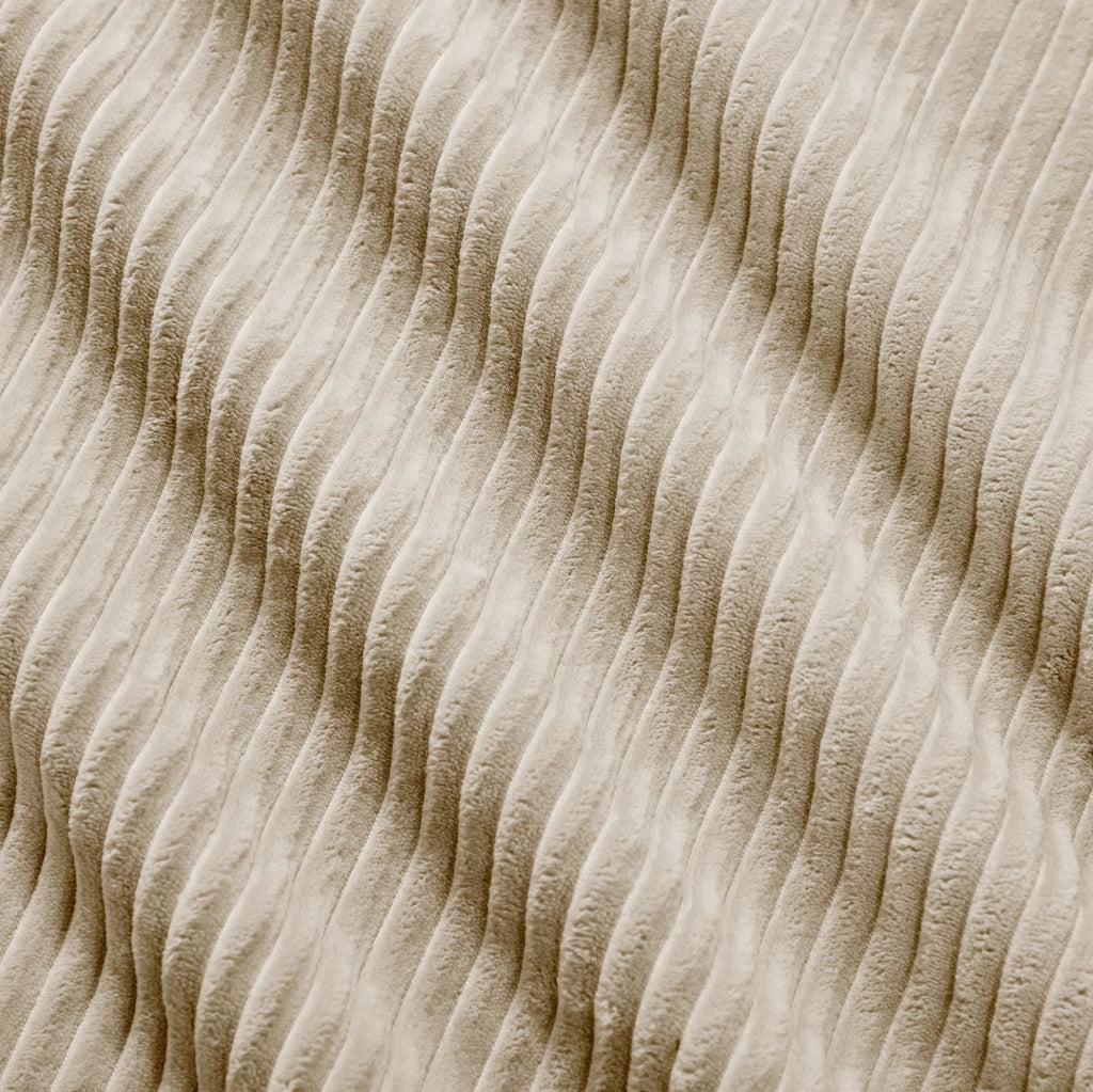 Divano 2 posti modulare in tessuto a coste beige con schiuma ad alta densità e braccioli ergonomici