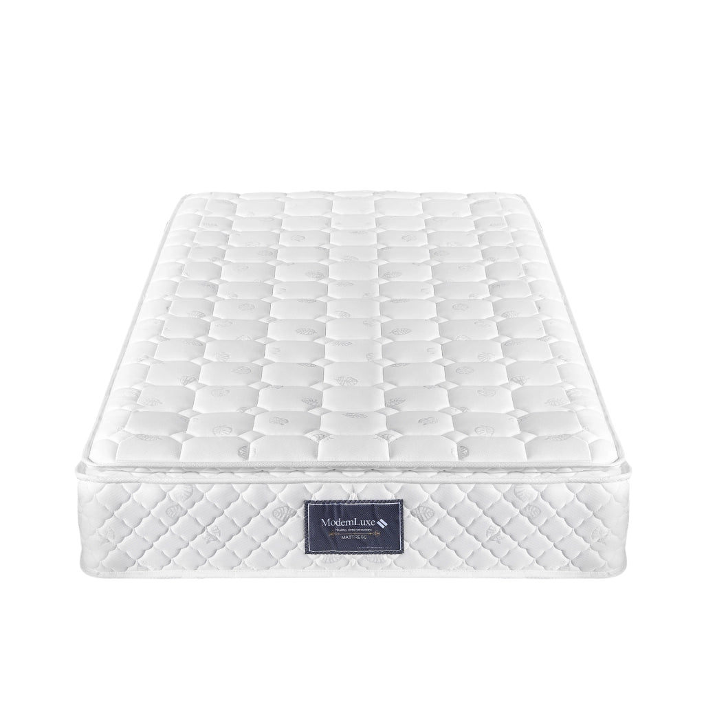 Letto singolo 90x200 cm con testiera regolabile, LED, USB e materasso incluso