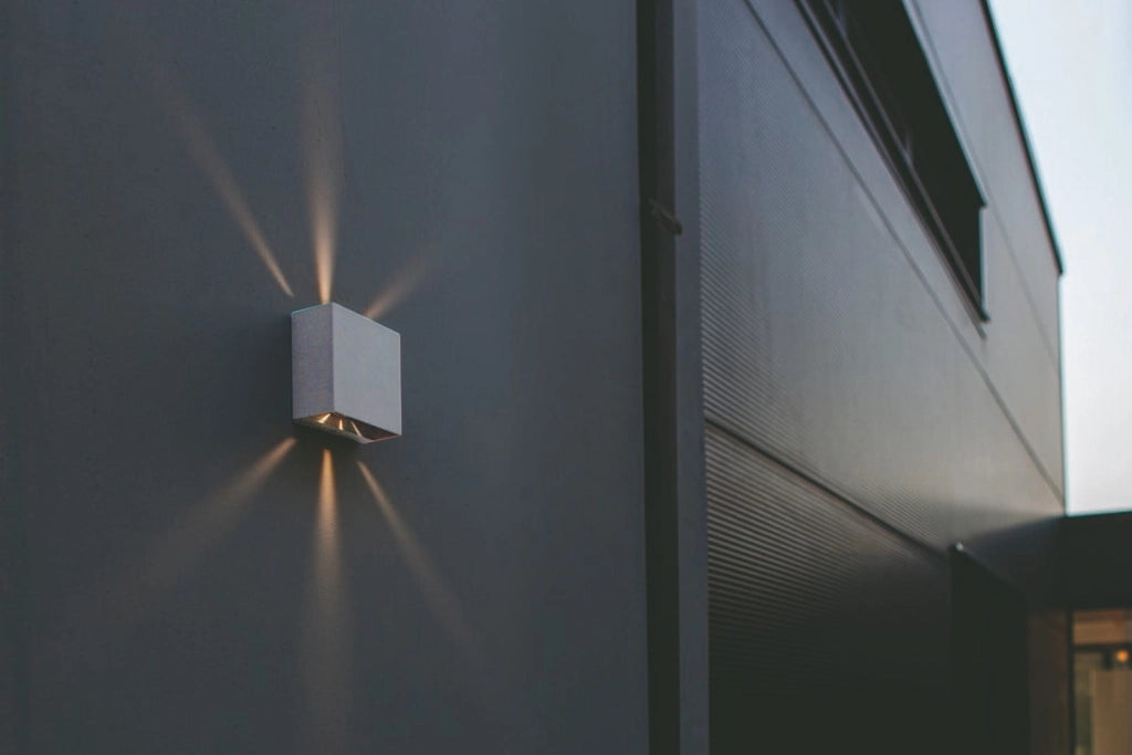 Applique esterna LED Lutec Gemini Beams bianca IP54