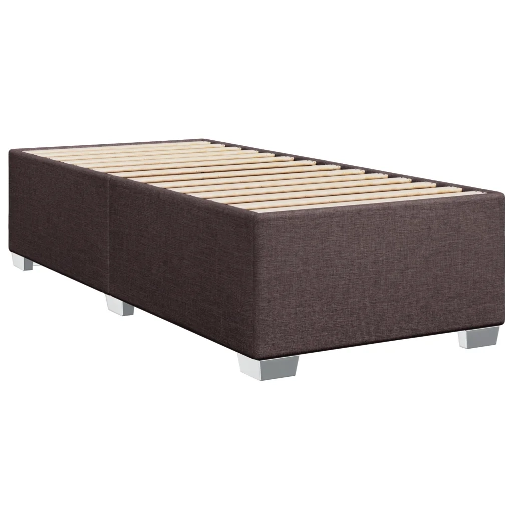 Letto singolo | Letto per adulti | Giroletto senza Materasso Marrone Scuro 90x190 cm Tessuto