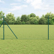 Palo della recinzione 12 pcs Verde Acciaio Verniciato a Polvere 42012734