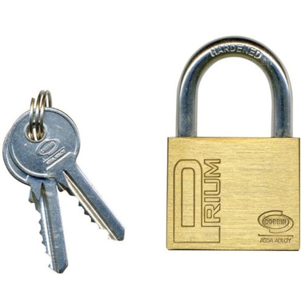 Trade Shop - Lucchetto Catenaccio In Ottone Ad Arco Lungo B&d 30 40 50 Mm Corbin Con 2 Chiavi -