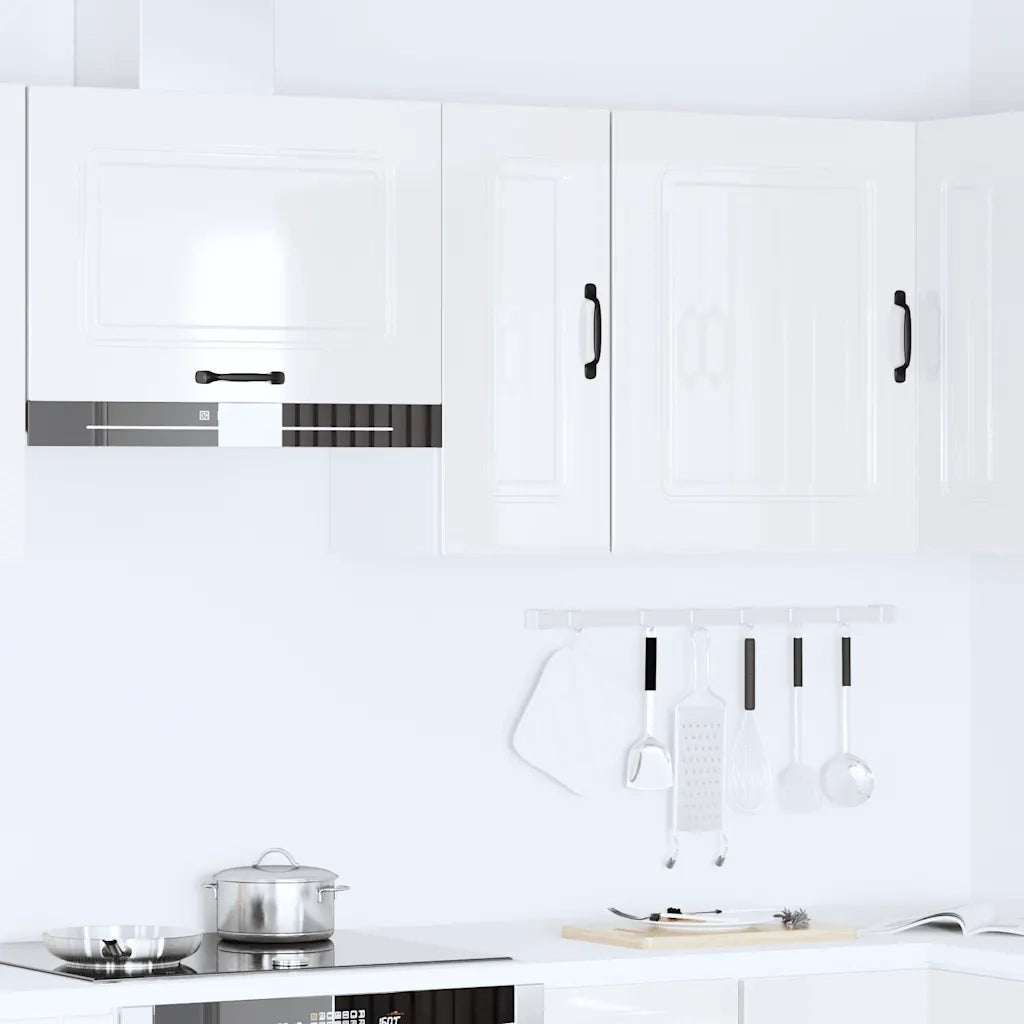 Base da Cucina-Mobile Base da Cucina Kalmar Bianco Lucido in Legno Multistrato 532950