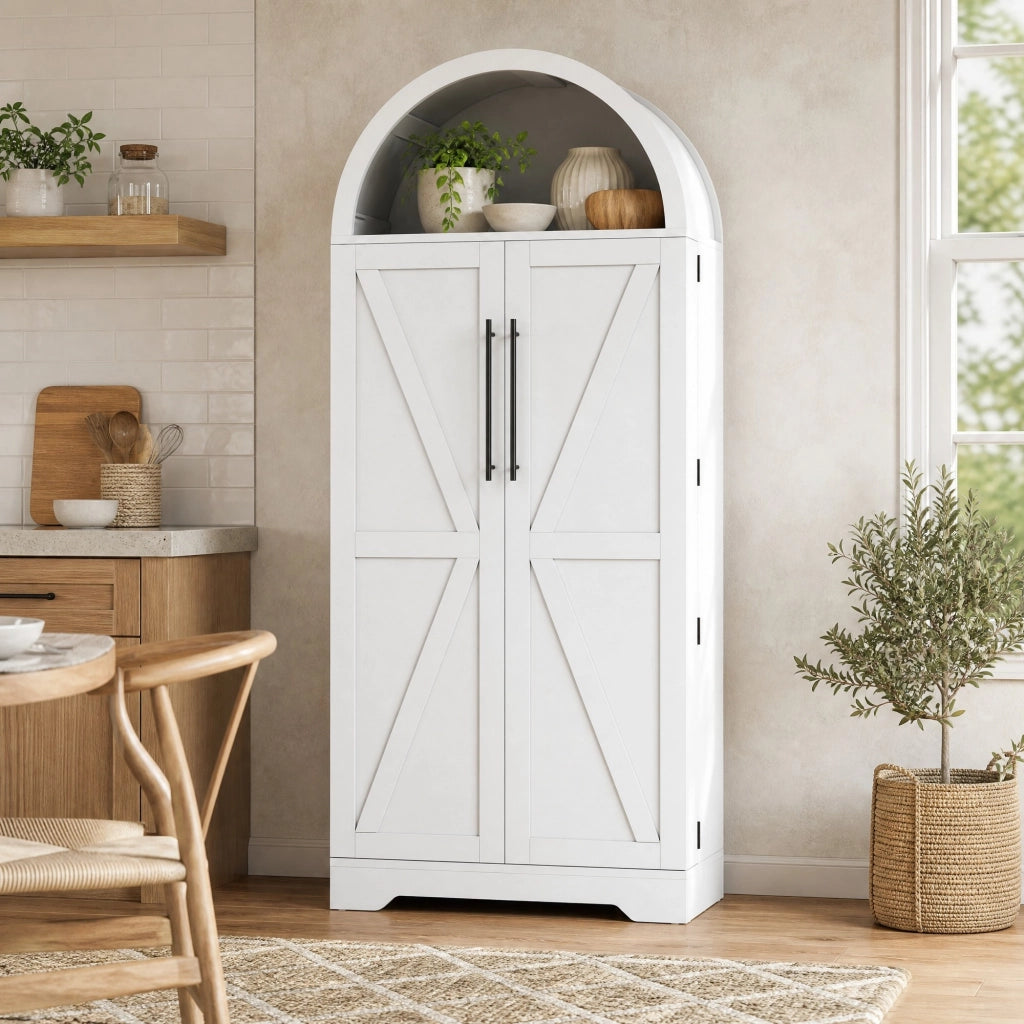 ARMADIO ad arco 70x40x165 cm MDF bianco
