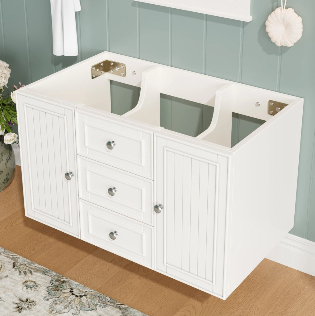 Mobile bagno sospeso bianco in MDF 78,5×46×46,8 cm