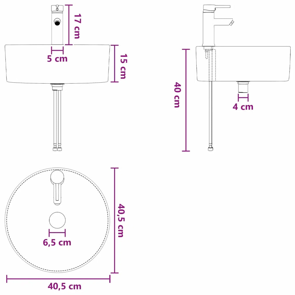 Mobile Lavabo | Armadio Lavabo da parete Nero 49 x 44,5 x 65 cm