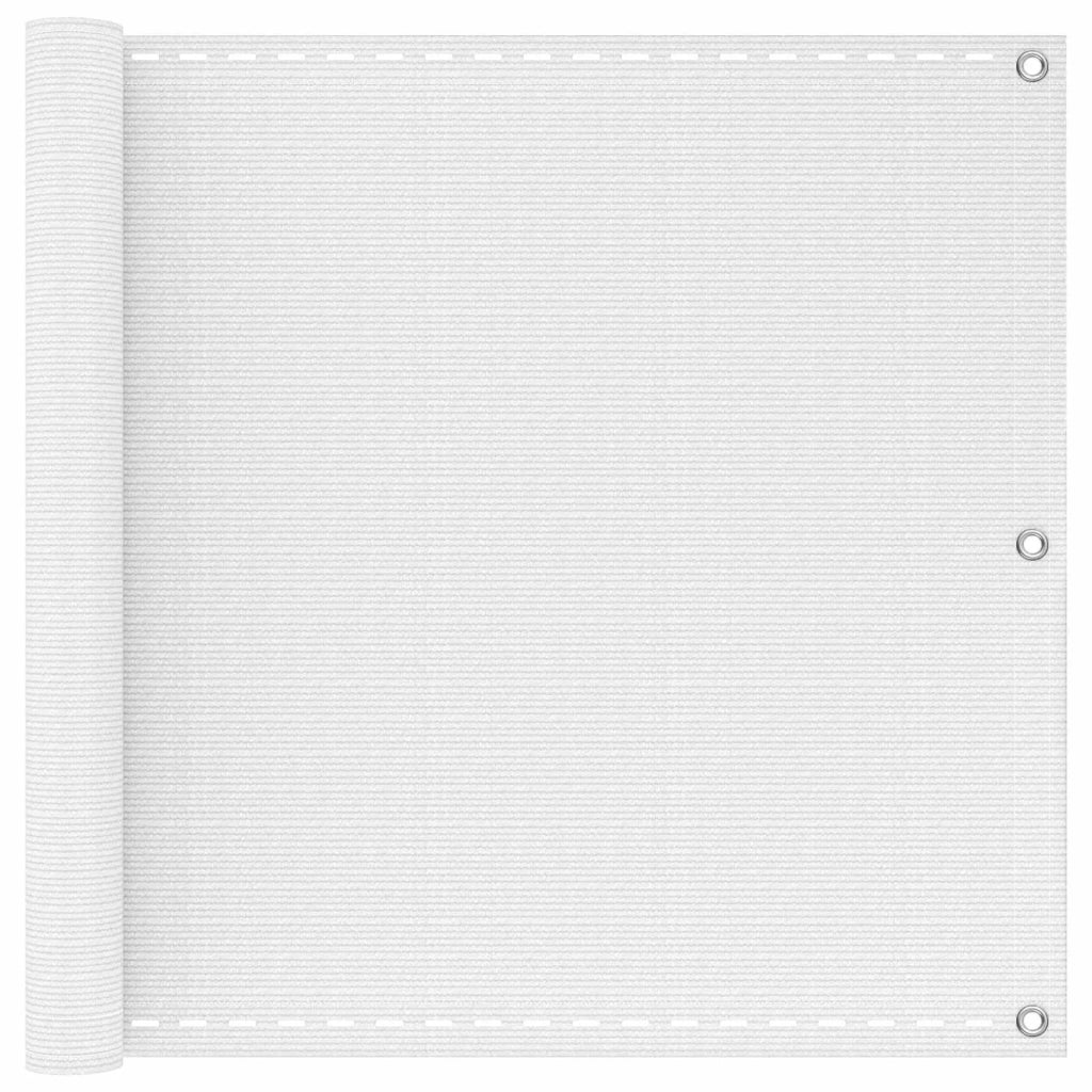 Schermo da balcone-Pannello per balcone Bianco 75 x 700 cm HDPE e alluminio