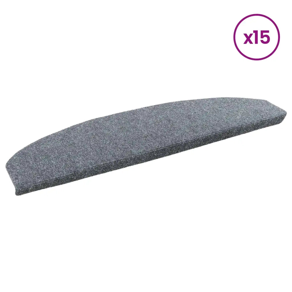 Tappetini per scale autoadesivi 15 pz | Gradini per Scale Grigio Chiaro