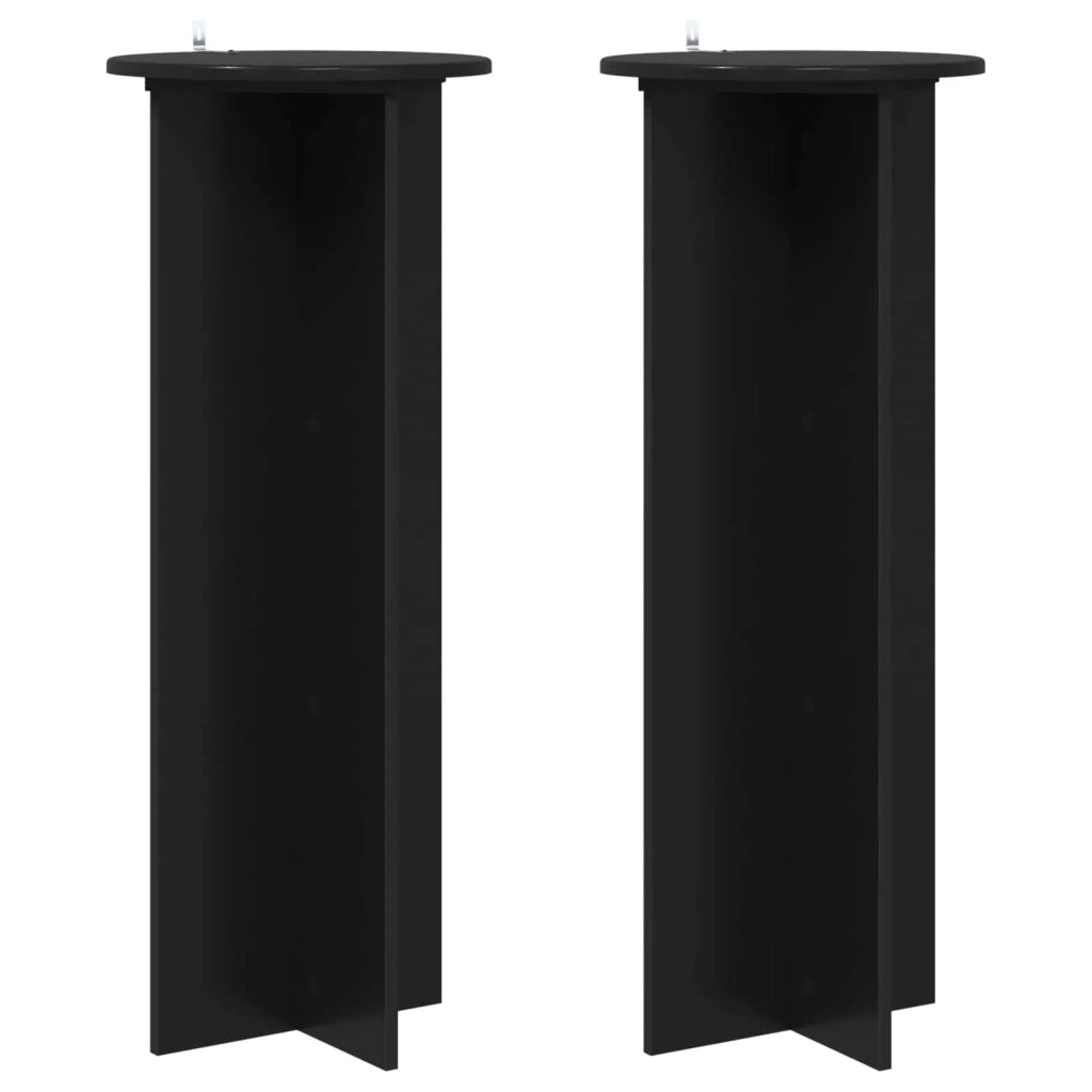 Supporto per piante 2 pz Nero Ø40 x 100 cm Legno ingegnerizzato 899691
