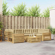 Set di divani da esterno 7 pz Bianco e Beige 3390133