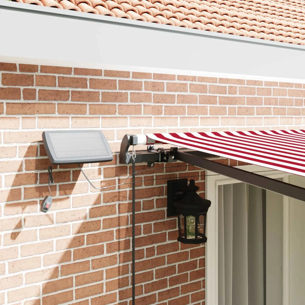 Tenda Retrattile Rosso e bianco 400 ×350 cm Tessuto 3330756