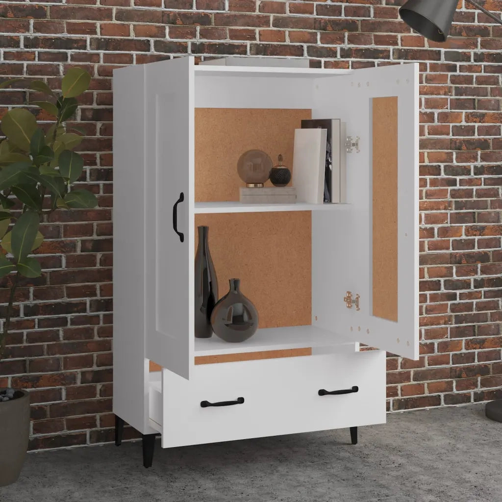 Credenza | Madia | Buffet da pranzo | Armadio da pranzo Bianca 70x31x115 cm in Legno Ingegnerizzato