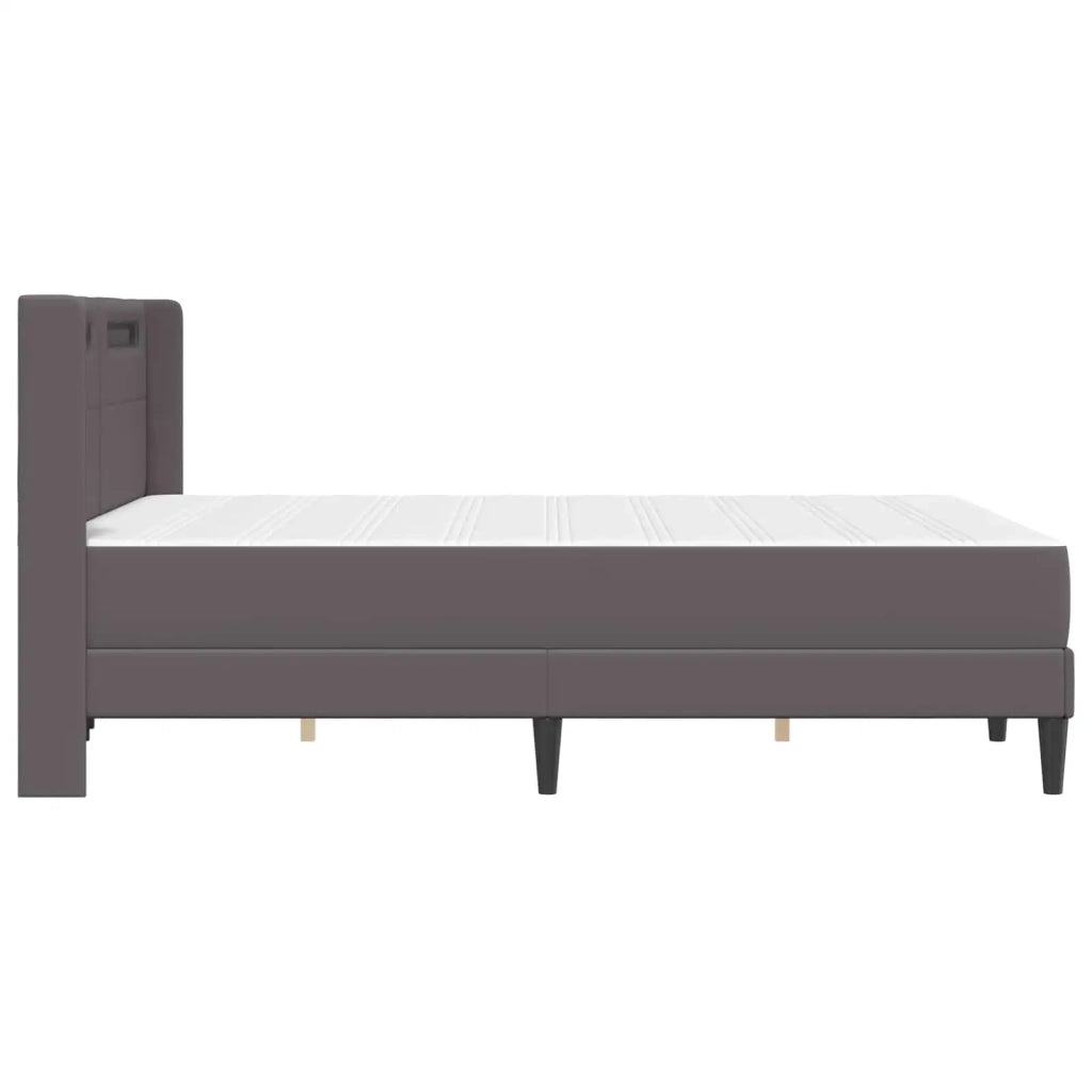 Struttura letto con materasso Grigio 140 x 190 cm Similpelle 3414909