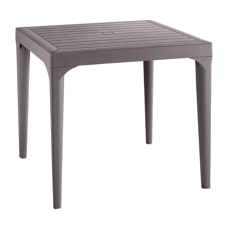 TAVOLO RESINA MALMO 80X80XH74 CM TORTORA- 1,0 pz