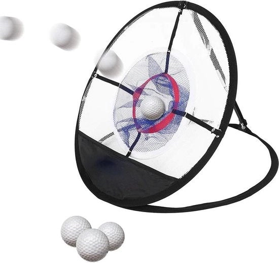 Net di nylon per pallamozzo - Fissabile e portatile - Progettato in modo riciclabile pieghevole - Chipping stabile - Tasca per raccogliere - Accessorio di allenamento con borsa