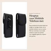 Custodia per smartphone - Tas per telefono cellulare - Tessuto Oxford di alta qualità - Dimensioni interne 12,5 x 6,5 x 1,5 cm - Resistenente - Leggero 200 gram