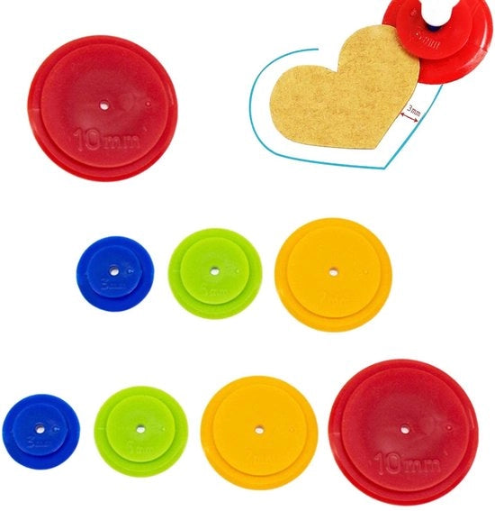 Segnalatrice per la Sartoria 8 Pezzi - Attrezzo per la Sartoria - Patchwork - Ruota di Disegno - Plastica - Materiale Duraturo - Ruota da Cucire