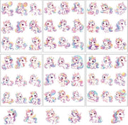Sticker per Einhorn - 60 Stuks - Sticker in Vinile - Decorazione con Sticker - Sticker per Artigianato - Sticker di Abbellimento - Dimensioni 19.8 x 13.7 cm