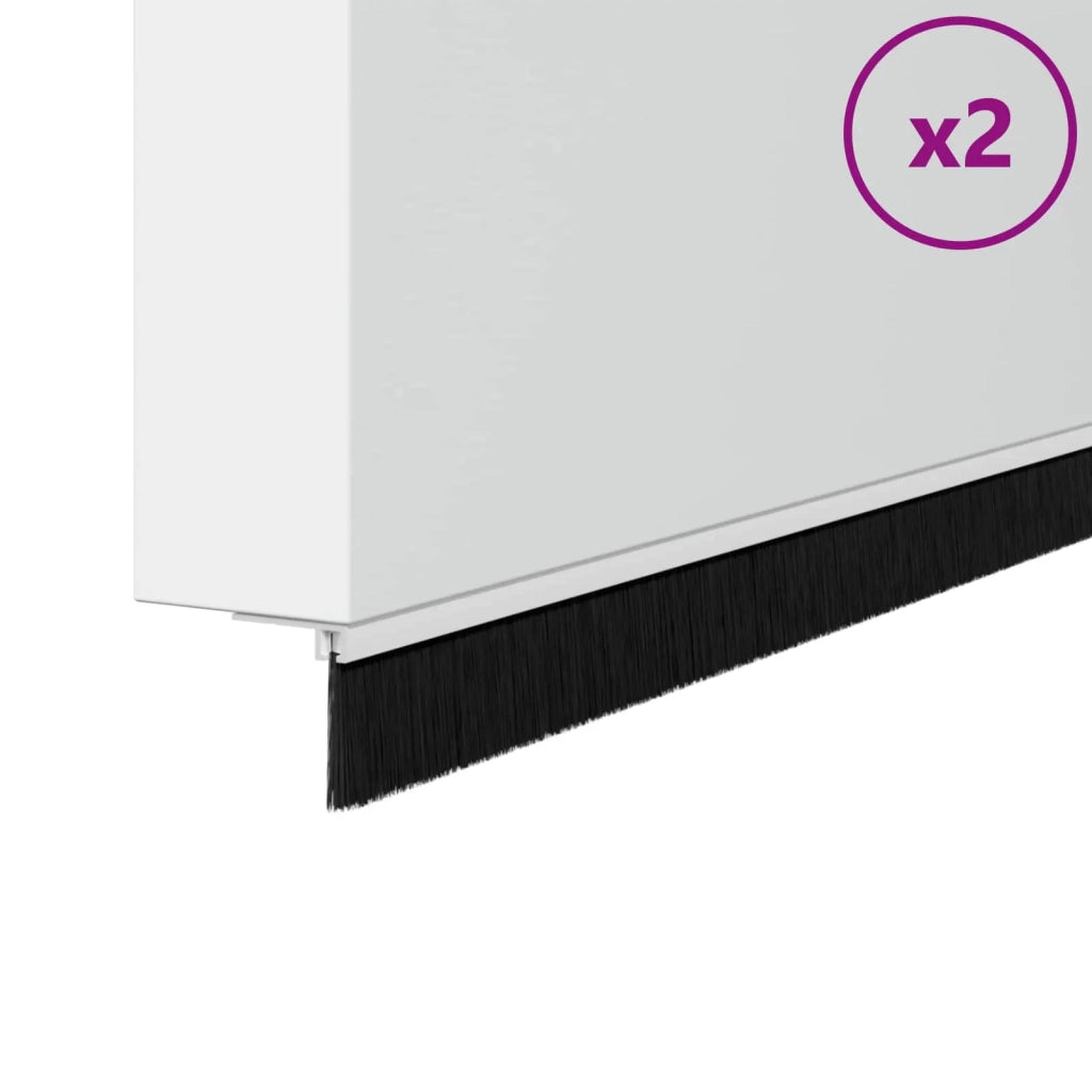 Spazzole per porte autoadesive 2 pz Bianco 100 cm CFW2520676