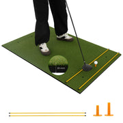 Tappeto golf con 2 punte da golf 2 aste di allineamento 6 fori preforati per le punte, Tappeto in erba sintetica 152x117x2cm-Golf