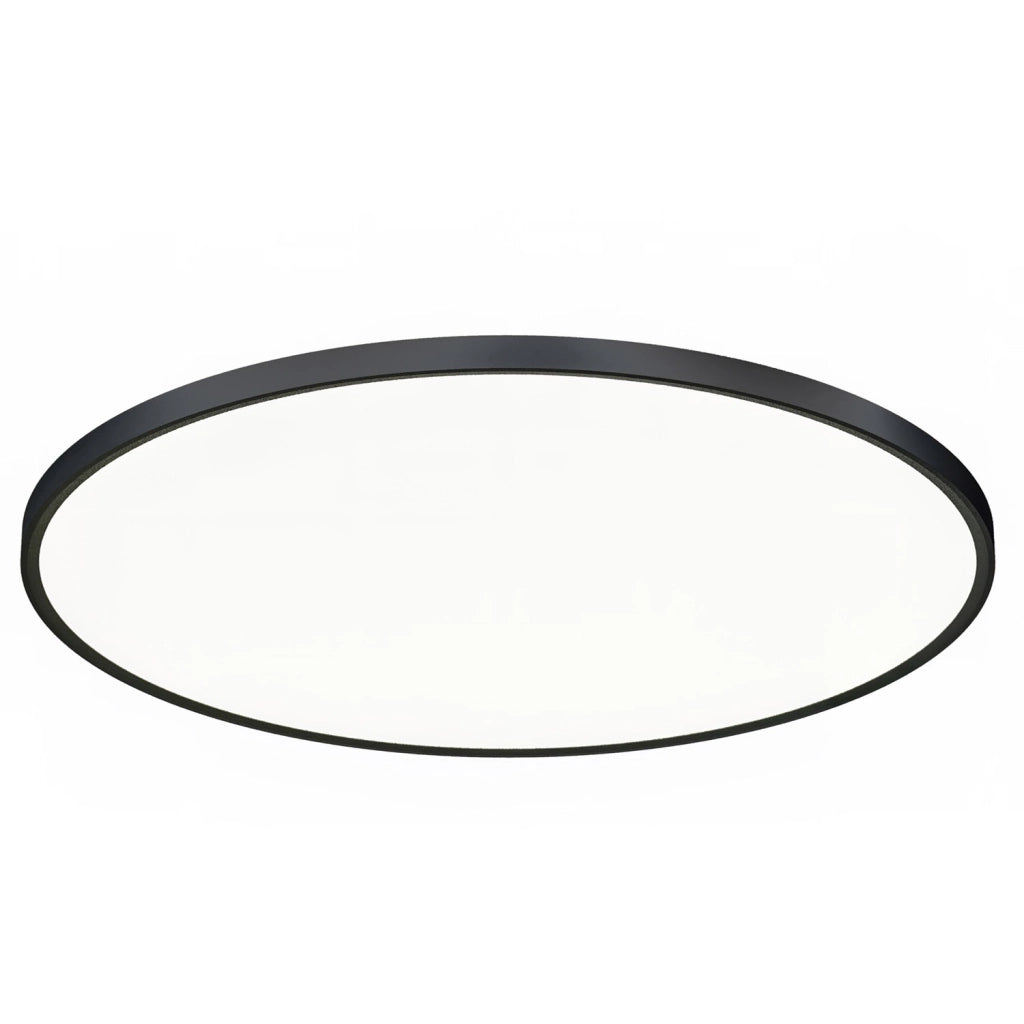 Plafoniera rotonda serie GPL 50W LED con tecnologia CCT 3000K/4000K/6000K in materiale termoplastico nero - Gealuce - Installazione interna